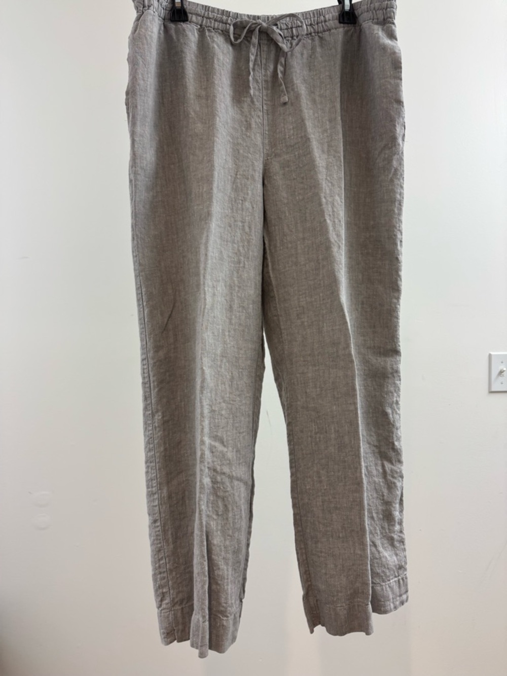Jones New York Women’s Linen Drawstring Pants - Light Gray